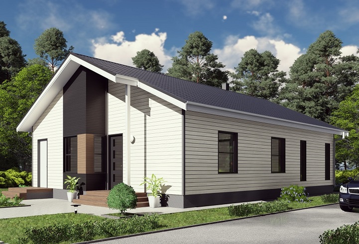 Prefabricated House 109 - ranch-style prefabricated house inspired